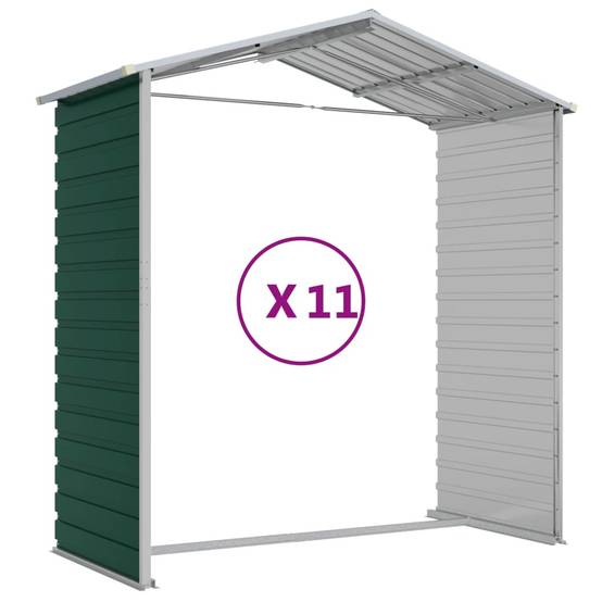 Vidaxl - Abri de jardin vert 191x980x198 cm acier galvanisé vidaXL 3188241 - Image 8