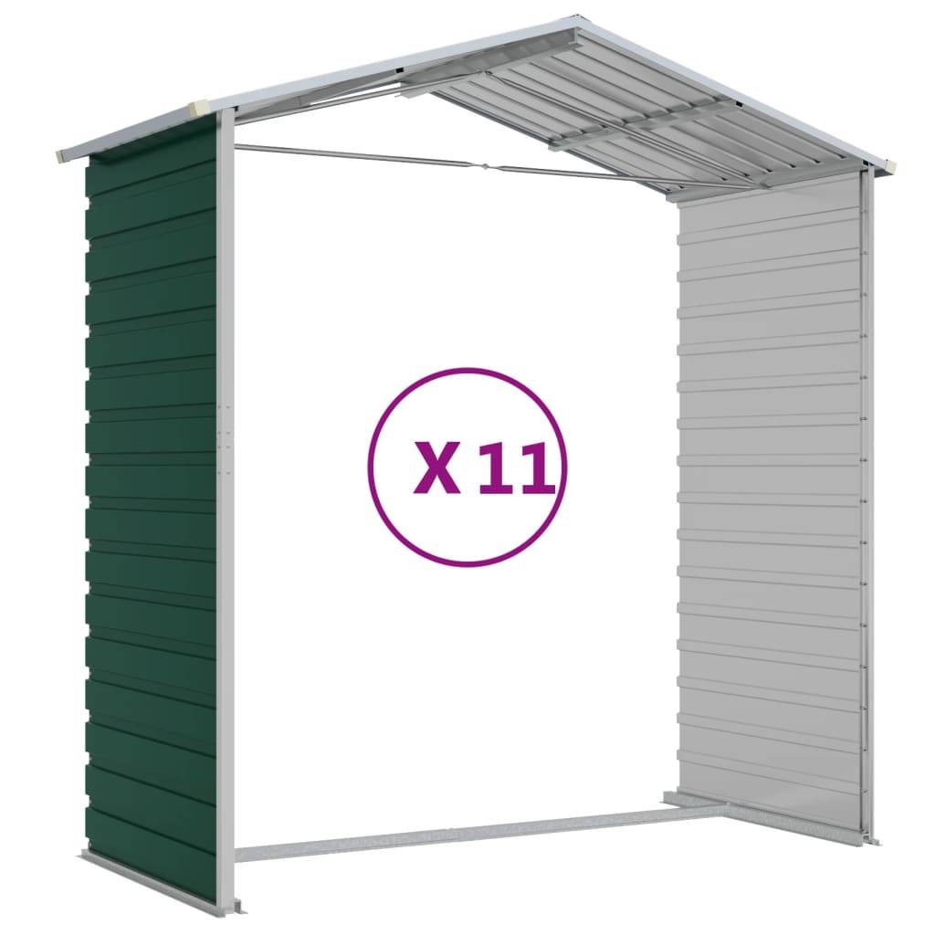 Vidaxl - Abri de jardin vert 191x980x198 cm acier galvanisé vidaXL 3188241 - Image 8