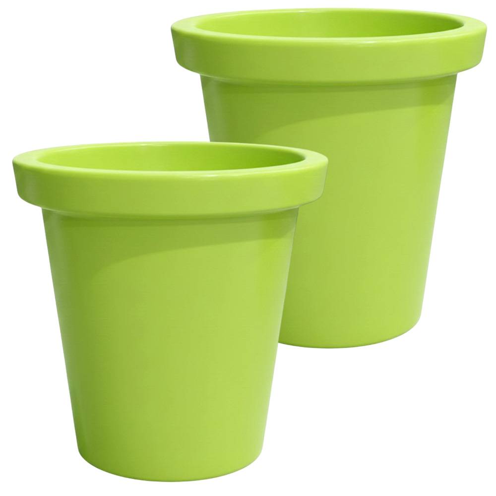 Plast'Up Rotomoulage - Pot de fleurs rond xxl delight 420l- lot de 2 - plast'up rotomoulage - Image 1