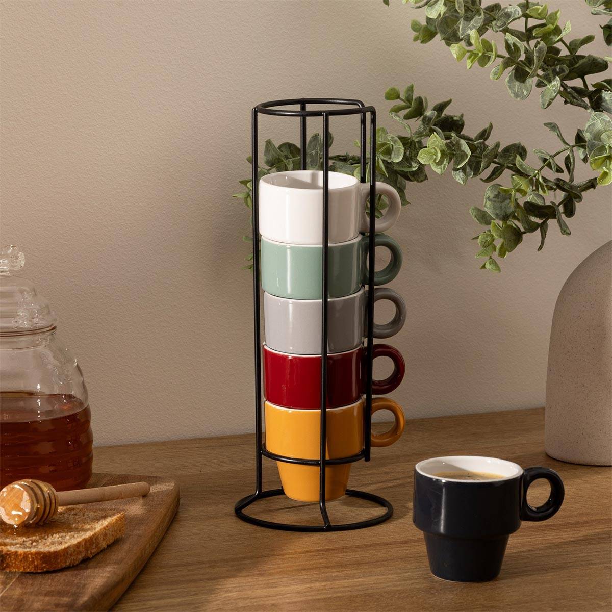 Lot de 6 Tasses sur Rack "Colorama" 5cl Multicolore - Image 9