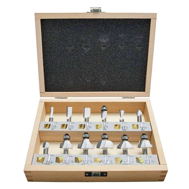 Coffret de 12 fraises à bois MAKITA D-53556 pour défonceuse (queue 8mm) Makita