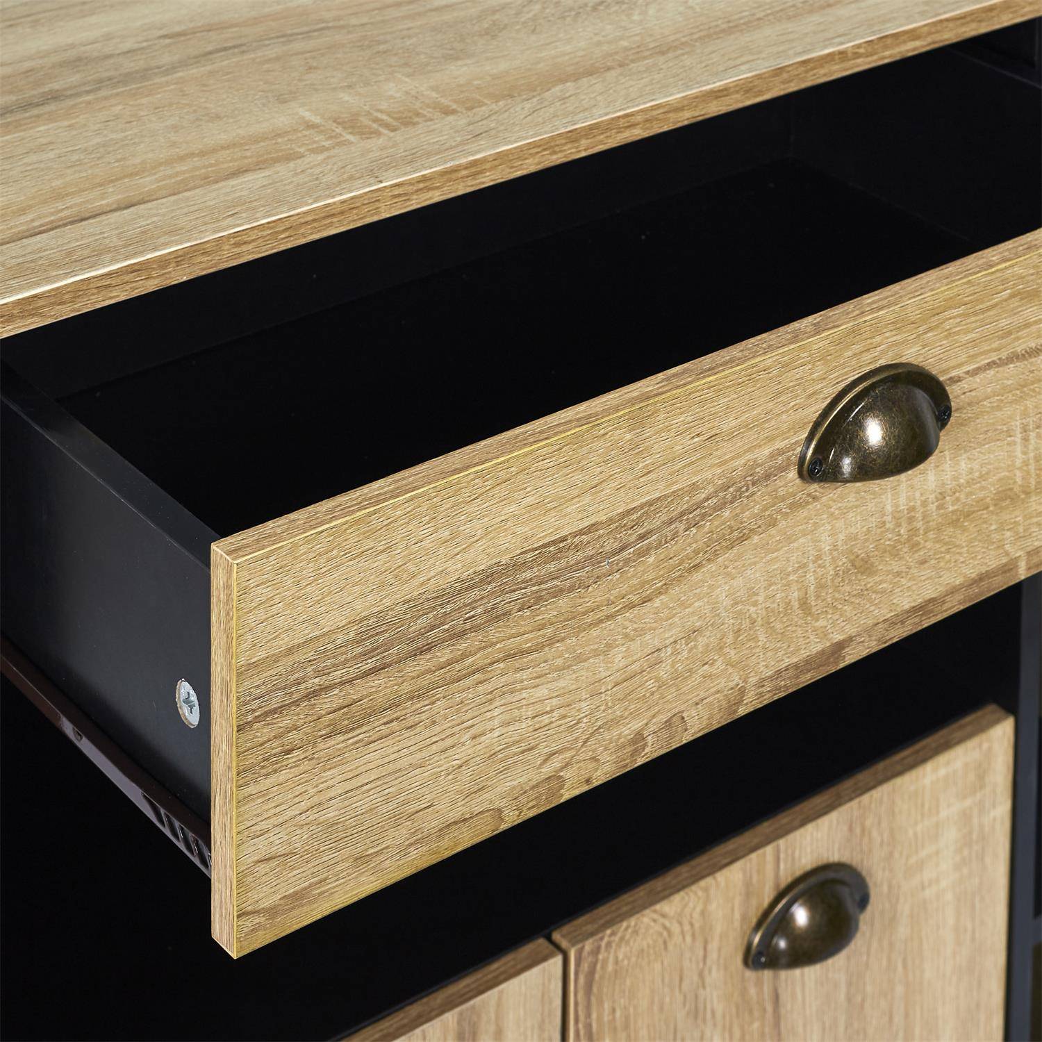 Importdistrib - Buffet desserte cuisine en bois 86X80X39 cm IMPORTDISTRIB - Image 9