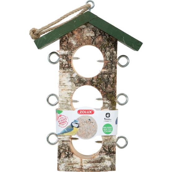 Zolux - Support 3 Boules de graisse en bois massif pour oiseaux - Image 1