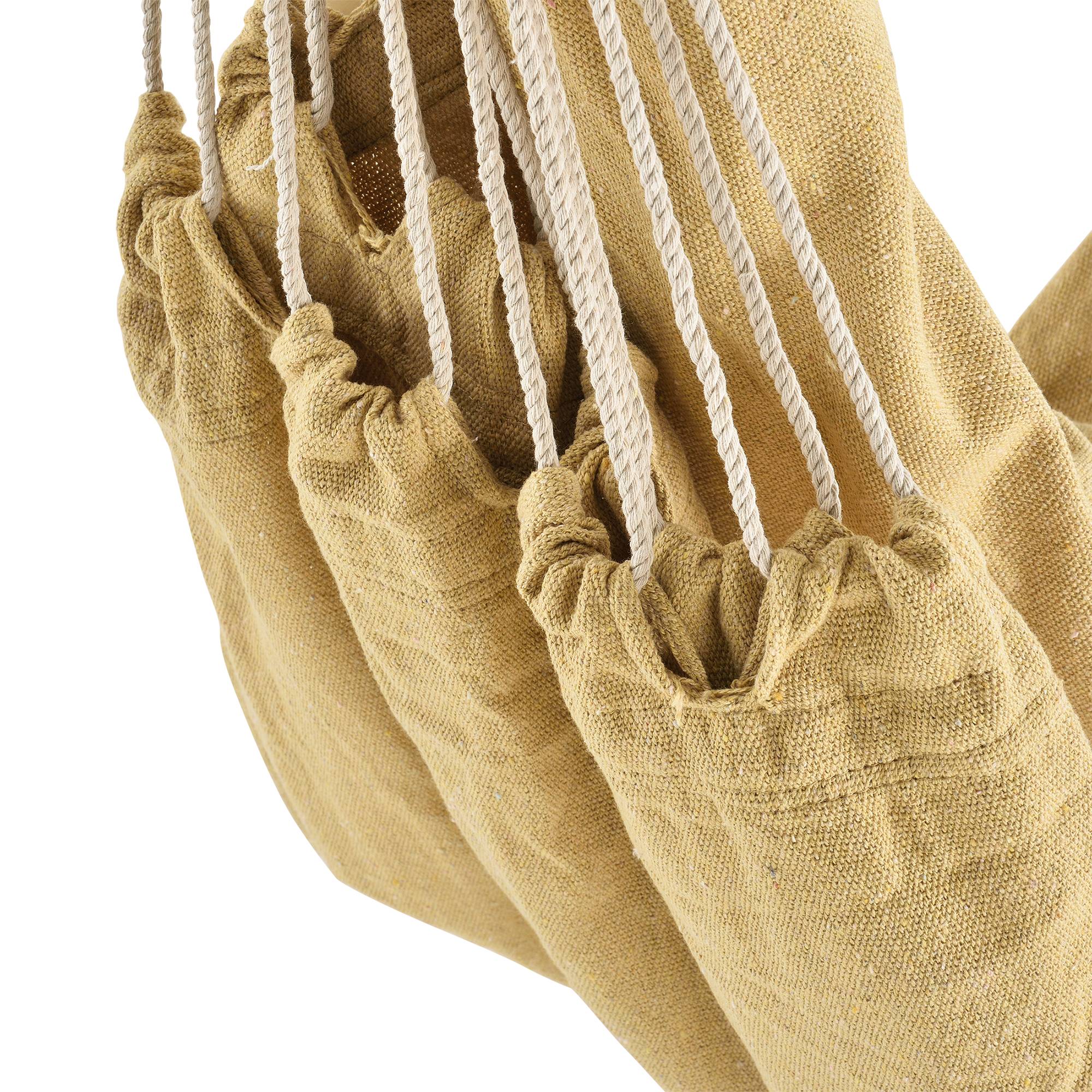 Casa.Pro - Siège Suspendu Diseröd Hamac avec Cadre en Coton Polyester Beige 100 x 100 cm [casa.pro] - Image 6