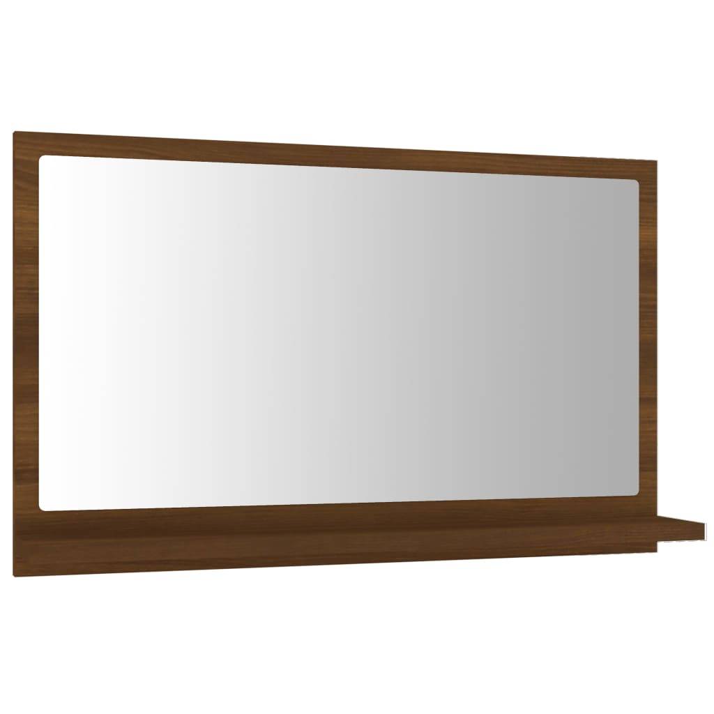 Miroir de bain 60 x 10,5 x 37 cm bois d'ingénierie marron - Image 1