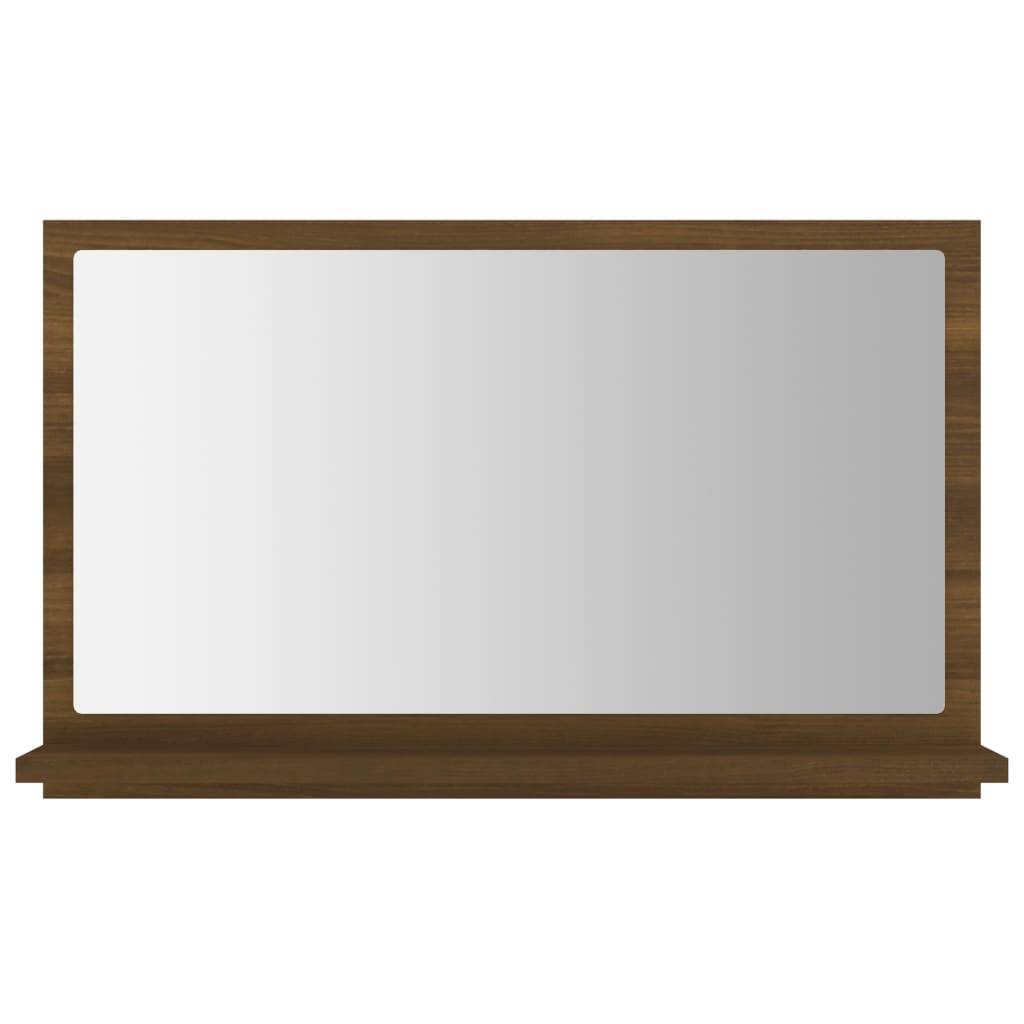 Miroir de bain 60 x 10,5 x 37 cm bois d'ingénierie marron - Image 2