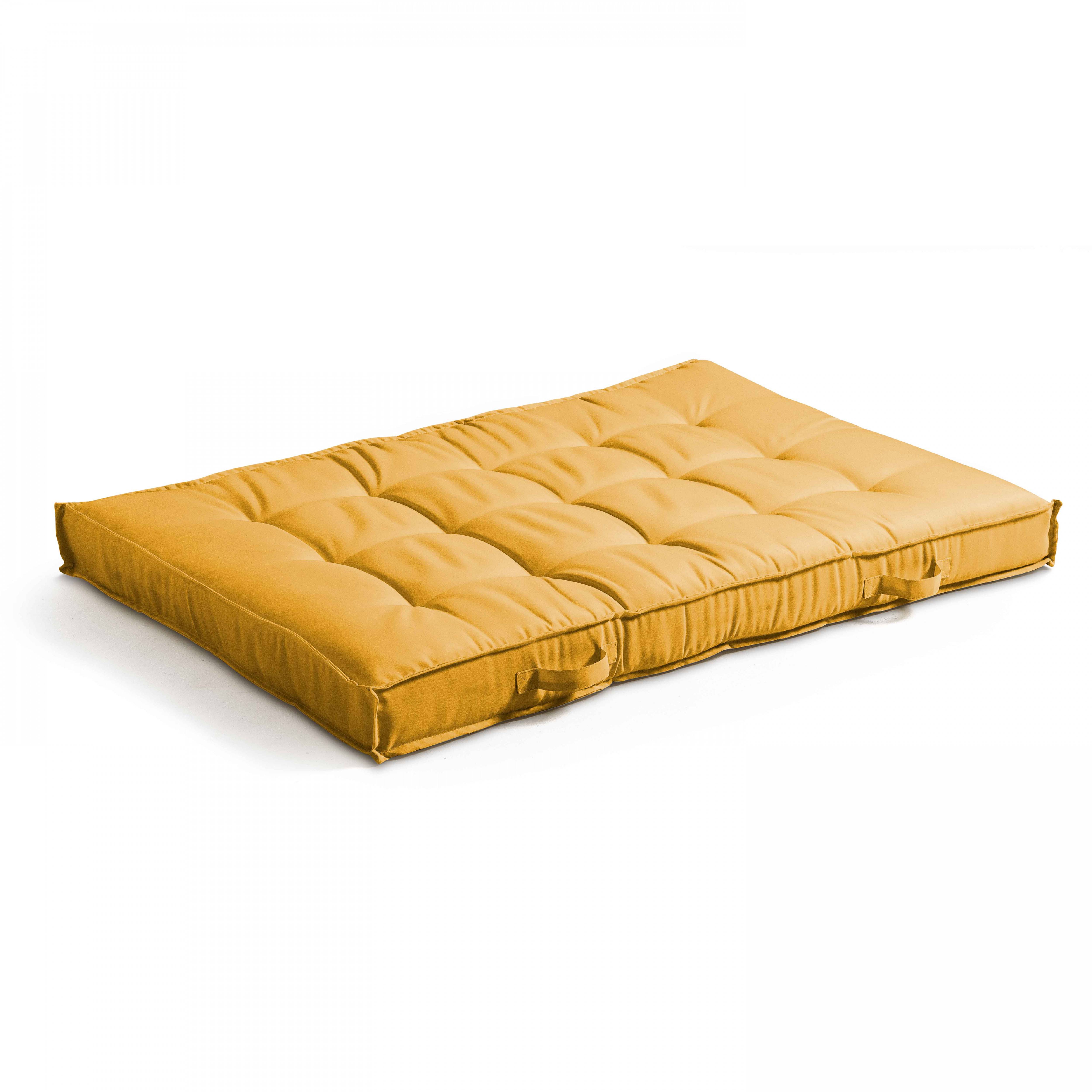 Oviala - Coussin pour palette matelassé jaune 120 x 80cm Cuzco - Oviala - Image 1