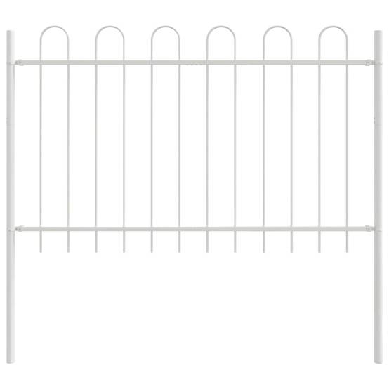 Maison Chic - Clôture de jardin - Panneau de clôture - Palissade Blanc 1.7 x 0.8 m Acier peint par poudre g448 - Image 1