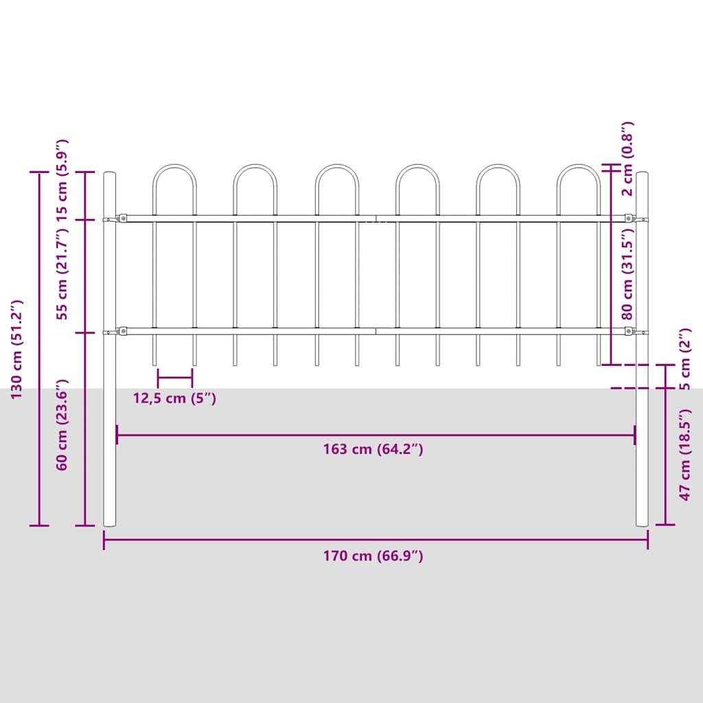 Maison Chic - Clôture de jardin - Panneau de clôture - Palissade Blanc 1.7 x 0.8 m Acier peint par poudre g448 - Image 6