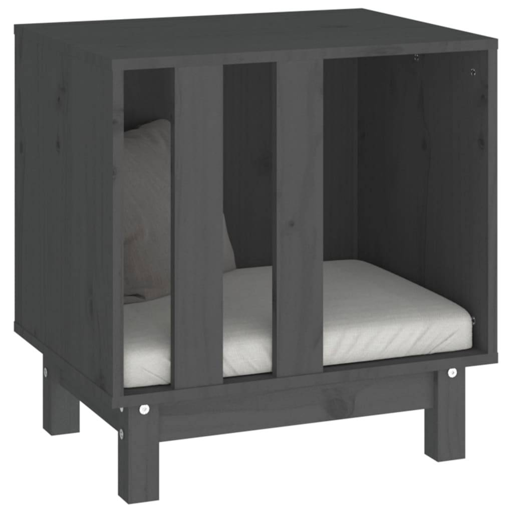 Vidaxl - Niche pour chien Gris 50x40x52 cm Bois de pin massif vidaXL 822473 - Image 5