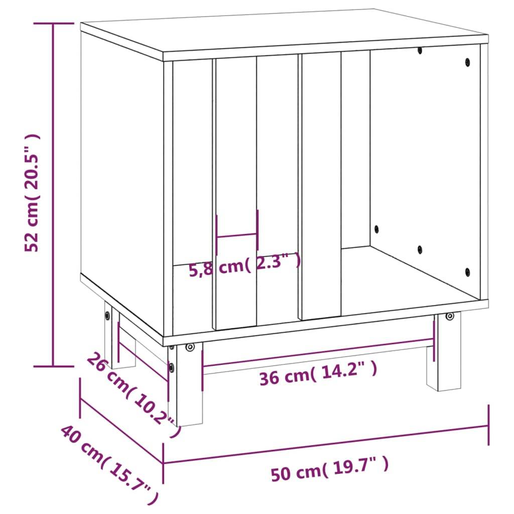 Vidaxl - Niche pour chien Gris 50x40x52 cm Bois de pin massif vidaXL 822473 - Image 3
