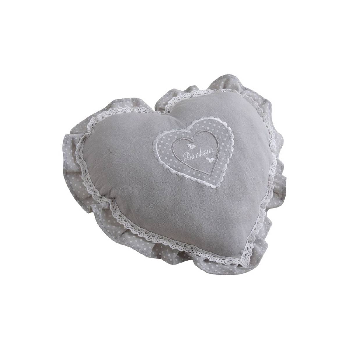 Aubry Gaspard - Coussin coeur gris
