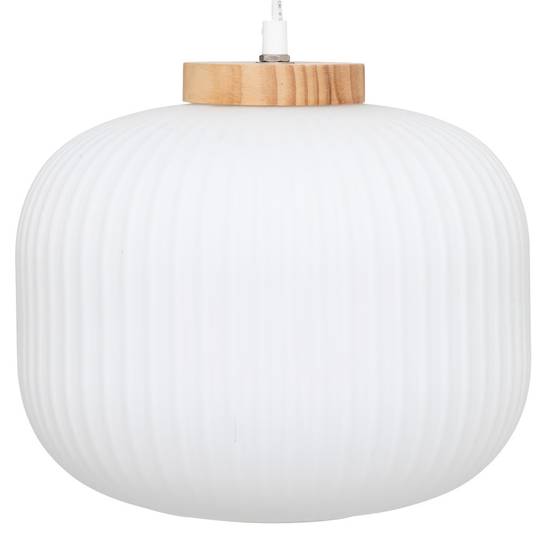 Lampe Suspension en Verre "Travis" 25cm Blanc - Image 2