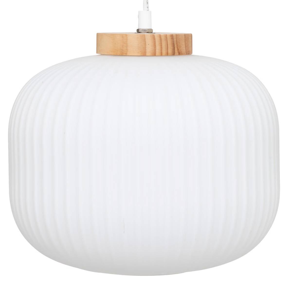 Lampe Suspension en Verre "Travis" 25cm Blanc - Image 2