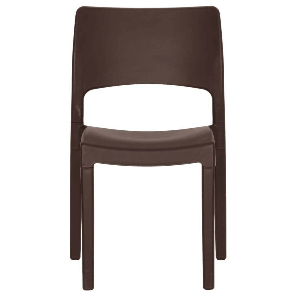 Prolenta Premium - Chaises de jardin polypropylène marron  50 x 51 x 82 cm  - Prolenta premium p362.4 - Image 4