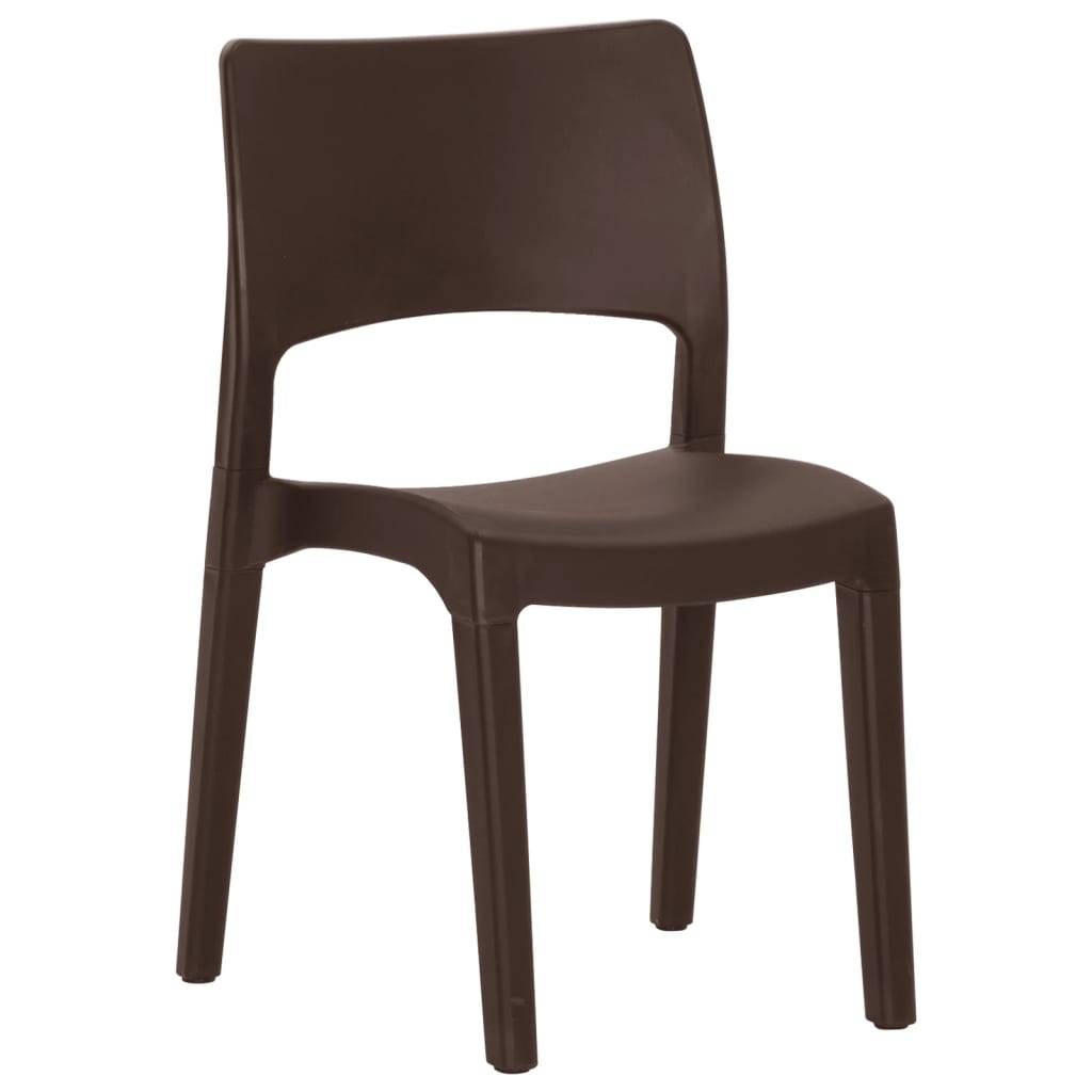 Prolenta Premium - Chaises de jardin polypropylène marron  50 x 51 x 82 cm  - Prolenta premium p362.4 - Image 3