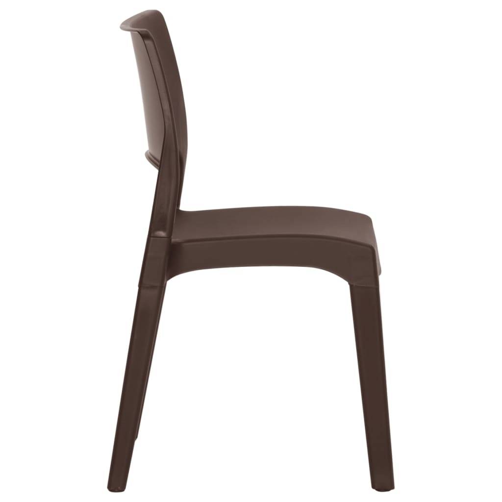 Prolenta Premium - Chaises de jardin polypropylène marron  50 x 51 x 82 cm  - Prolenta premium p362.4 - Image 5