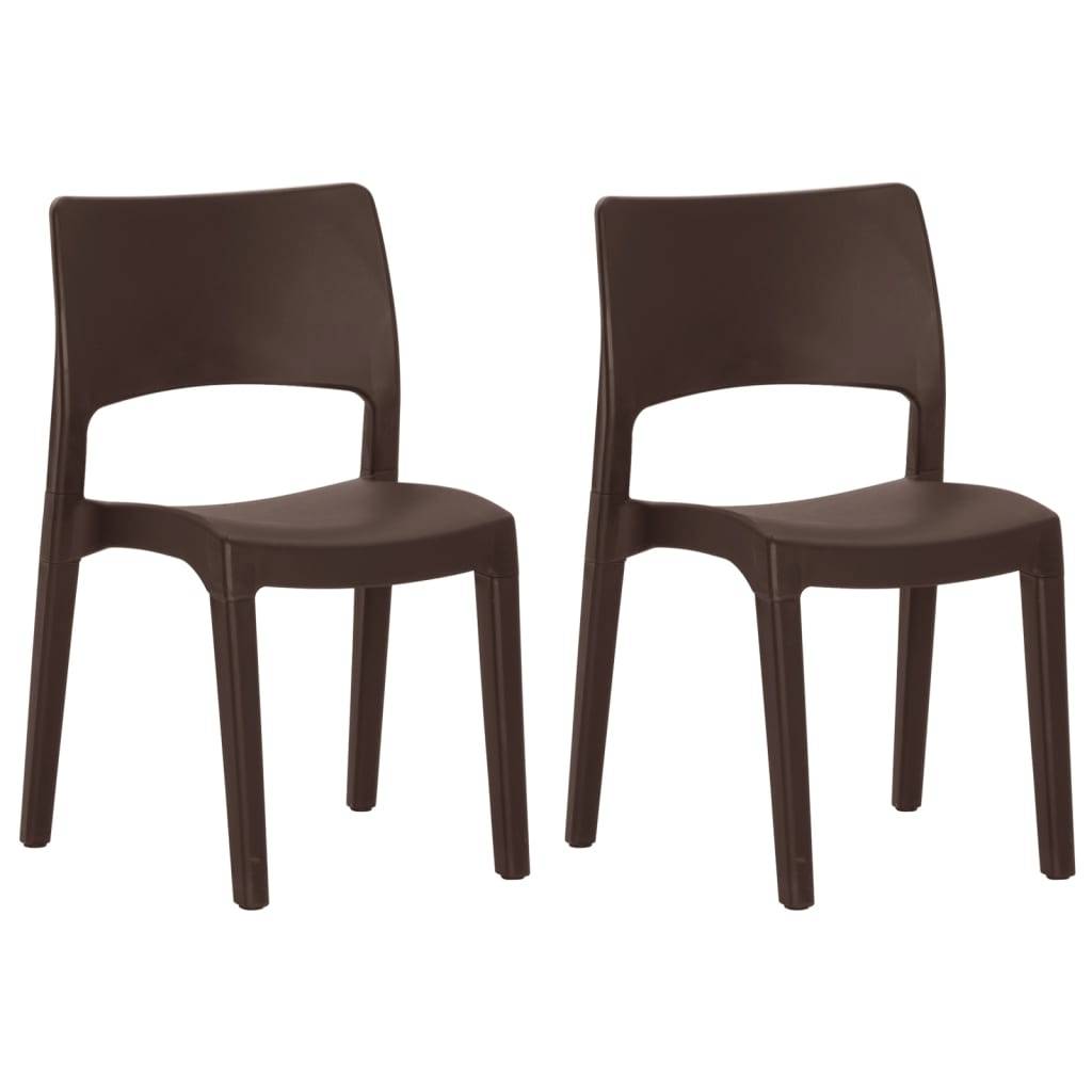 Prolenta Premium - Chaises de jardin polypropylène marron 50 x 51 x 82 cm - Prolenta premium p362.4 - Image 1