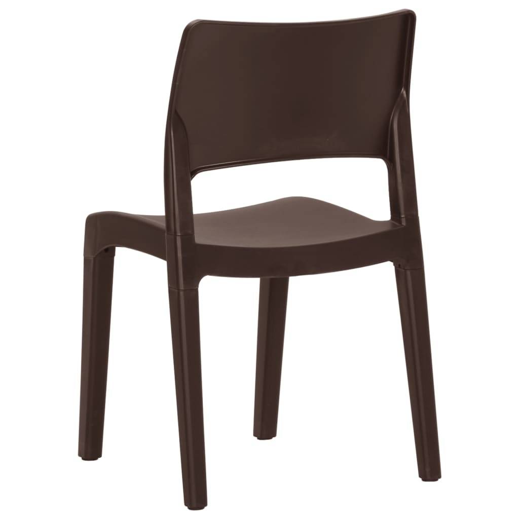 Prolenta Premium - Chaises de jardin polypropylène marron  50 x 51 x 82 cm  - Prolenta premium p362.4 - Image 6