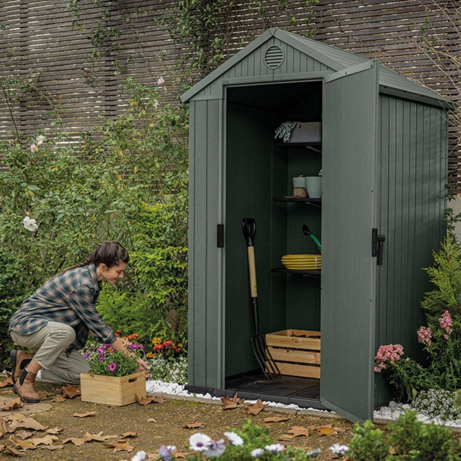 Keter - Abri de jardin DARWIN 4x4 Vert - Image 3