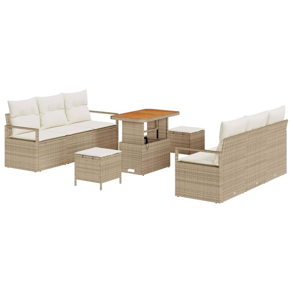 ComfortXL - Salon de Jardin Modulable 9 pcs avec Table en Acacia et Coussins Épais Beige – ComfortXL Outdoor Living - Image 2