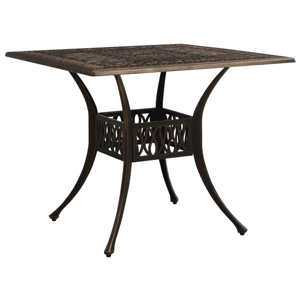 Helloshop26 - Ensemble de bistro jardin meuble extérieur terrasse 3 pièces aluminium coulé bronze - Image 7