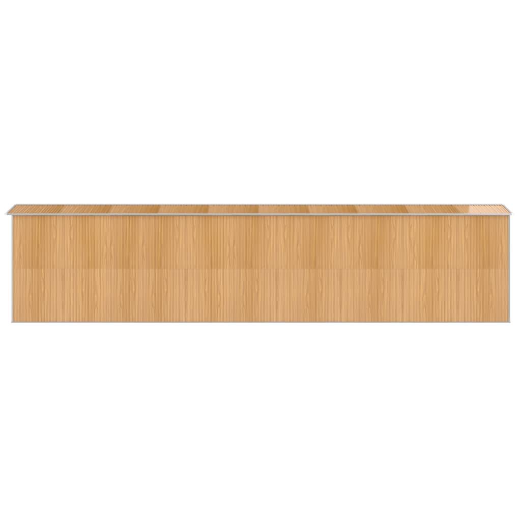 Vidaxl - Abri de jardin Marron clair 192x855x223 cm Acier galvanisé 16.4m² vidaXL 3147479 - Image 6