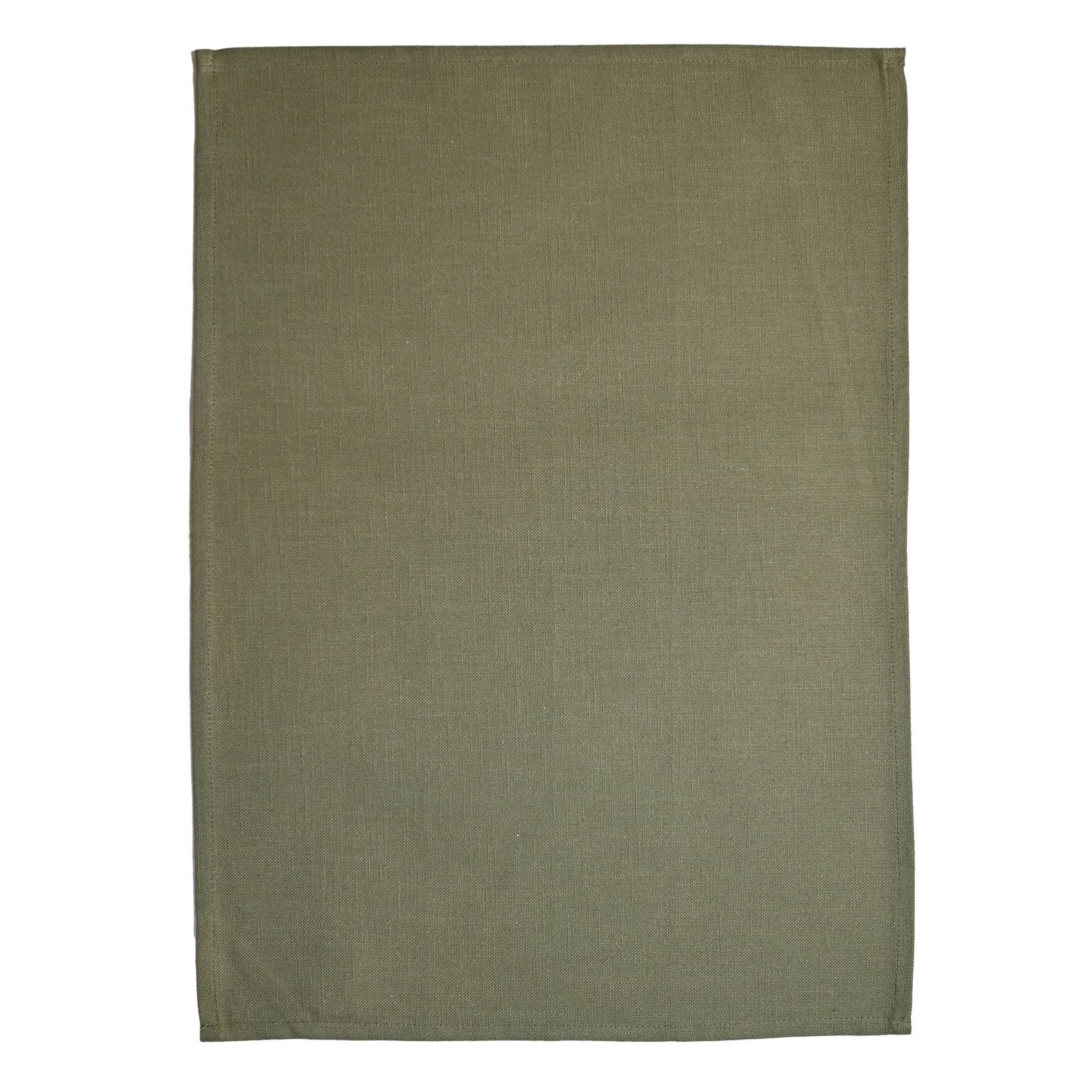 Home Maison - Torchon de cuisine en coton uni aspect tissé - HOME MAISON - Coton - Kaki - Image 2