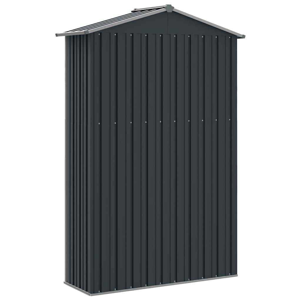 PANGIVO - Abri de jardin avec étagères - Acier galvanisé anthracite - 116x45x175 cm - Surface au sol 0,52m² - PANGIVO - Image 8