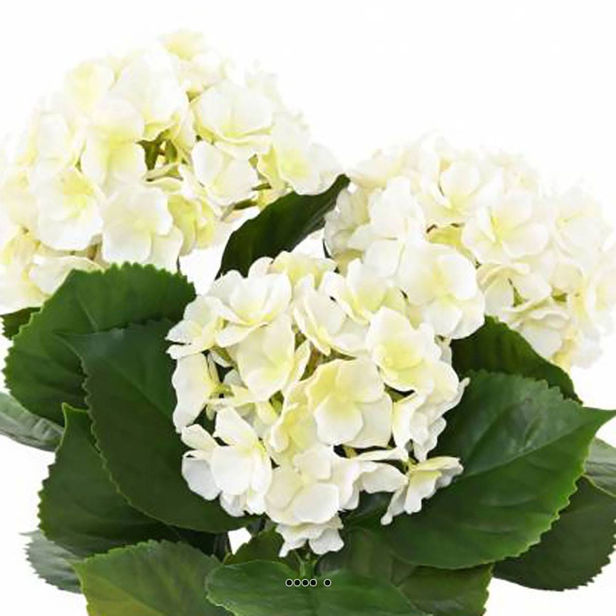 Artificielles - Hortensia artificiel 3 têtes en piquet pour extérieur H 45 cm Blanc - couleur: Blanc neige - Image 3