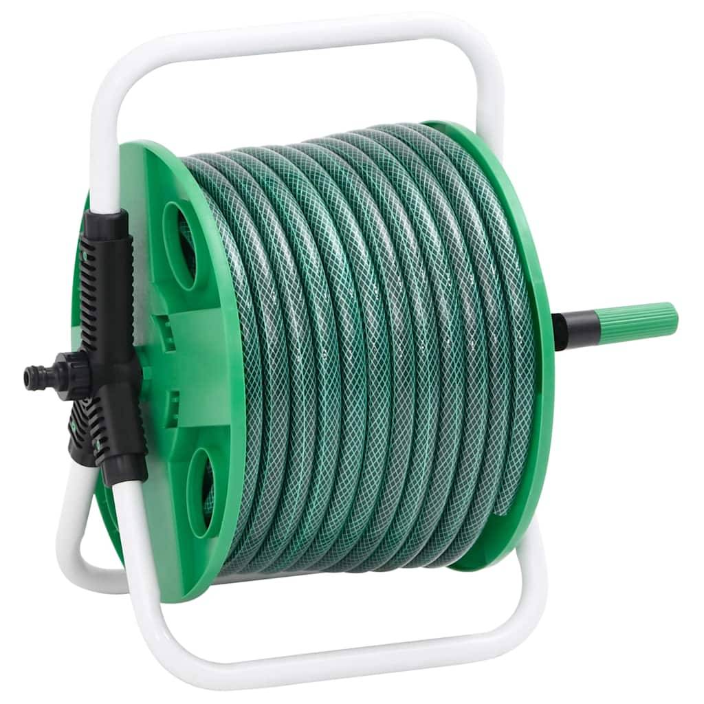 PANGIVO - Enrouleur de tuyau acier et plastique vert 40 x 30 x 41 cm - PANGIVO - Image 1