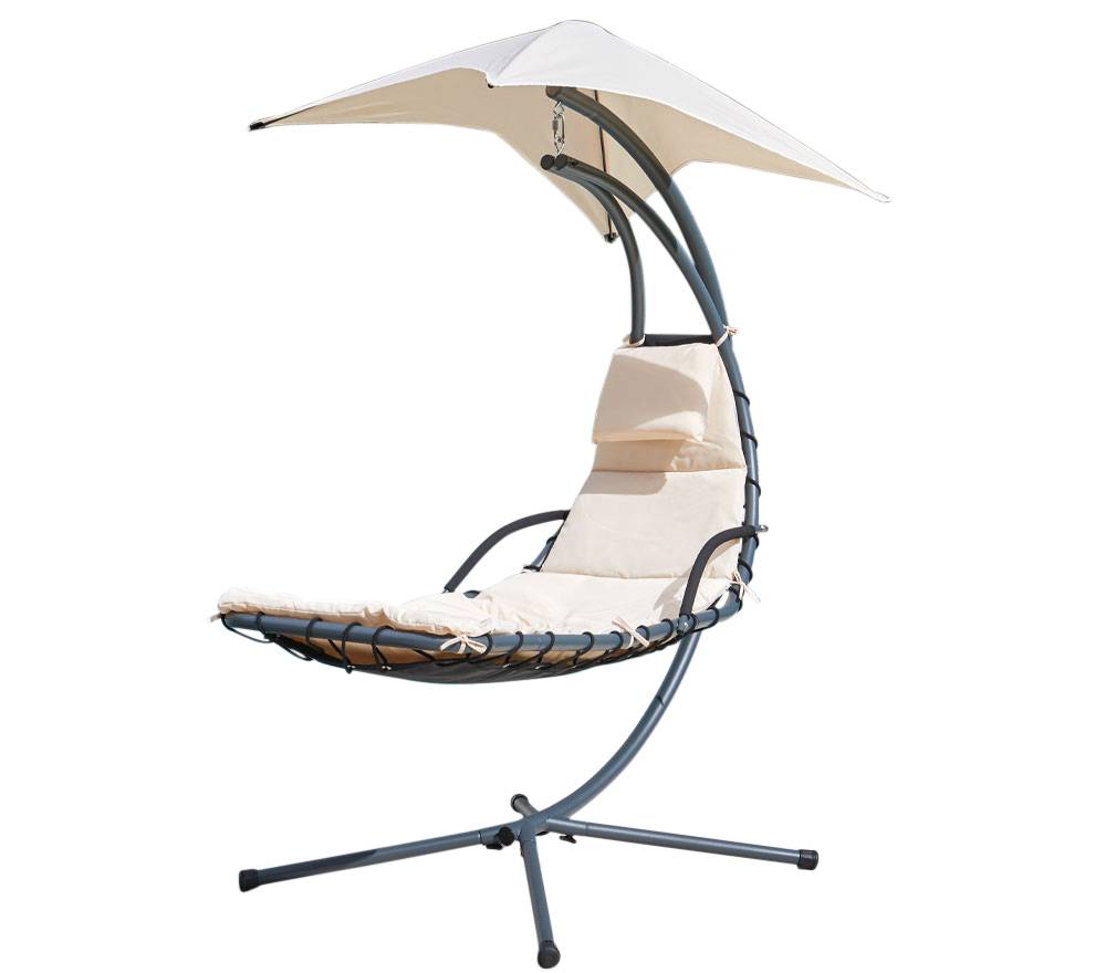 Ozalide - Transat de jardin suspendu - Beige en Acier - TIJUANA - Image 1