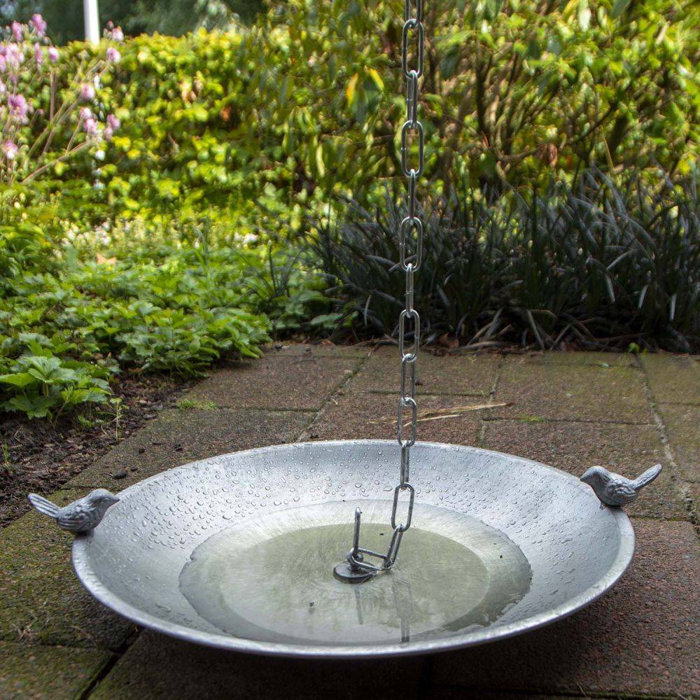 Esschert Design - Bain oiseau en fer galvanisé avec chaine - Image 2