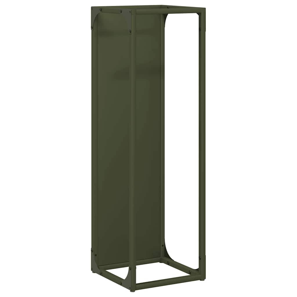 ComfortXL - Porte-bûches vertical en acier design cheminée vert olive 80 cm – ComfortXL Outdoor Living - Image 2