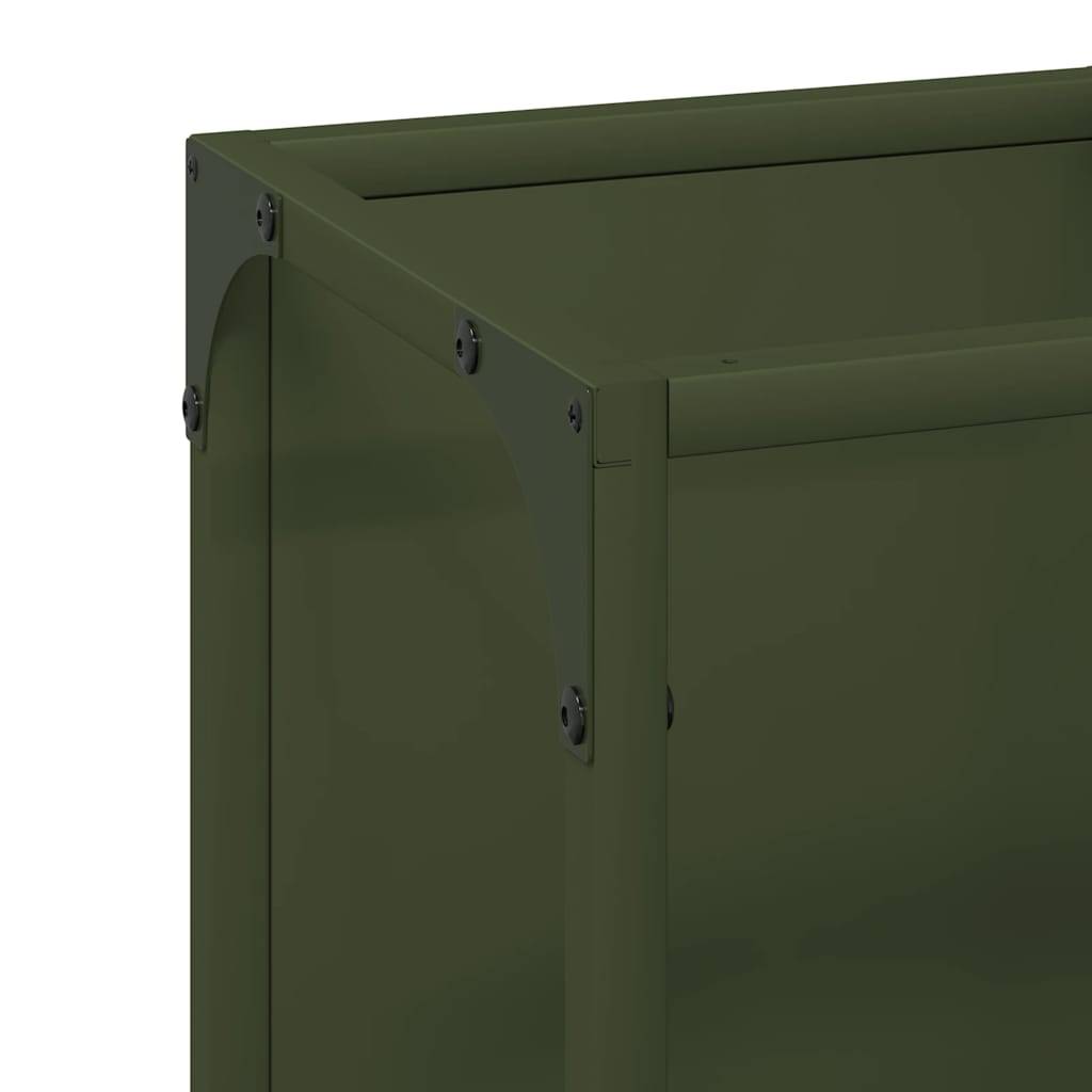 ComfortXL - Porte-bûches vertical en acier design cheminée vert olive 80 cm – ComfortXL Outdoor Living - Image 8