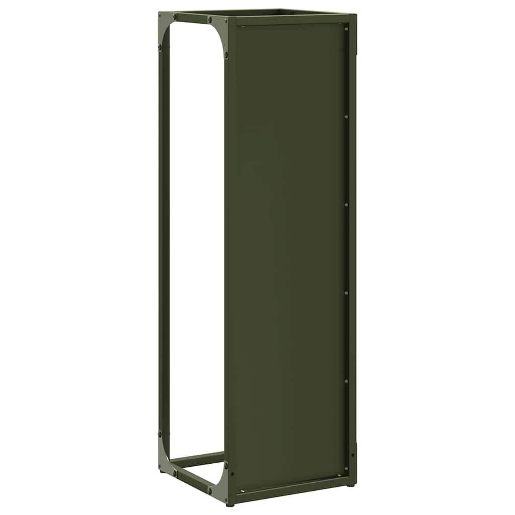 ComfortXL - Porte-bûches vertical en acier design cheminée vert olive 80 cm – ComfortXL Outdoor Living - Image 7