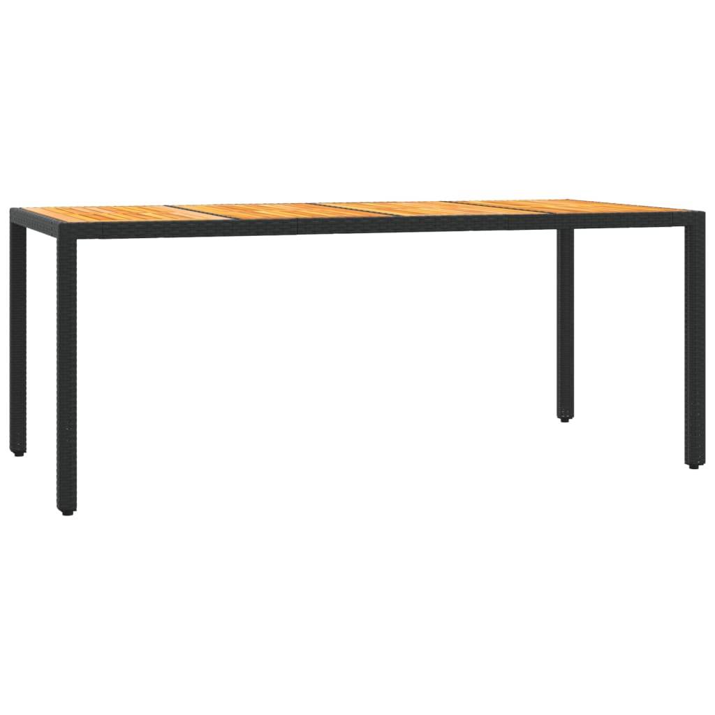 ComfortXL - Table et Chaises de Jardin 6 Personnes Résine Noire Plateau Bois Acacia 190cm – ComfortXL Outdoor Living - Image 4