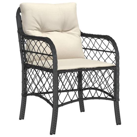 ComfortXL - Table et Chaises de Jardin 6 Personnes Résine Noire Plateau Bois Acacia 190cm – ComfortXL Outdoor Living - Image 3