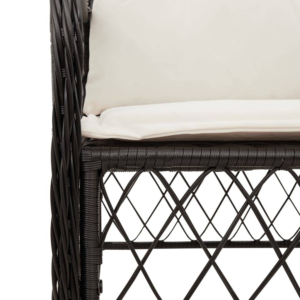 ComfortXL - Table et Chaises de Jardin 6 Personnes Résine Noire Plateau Bois Acacia 190cm – ComfortXL Outdoor Living - Image 6