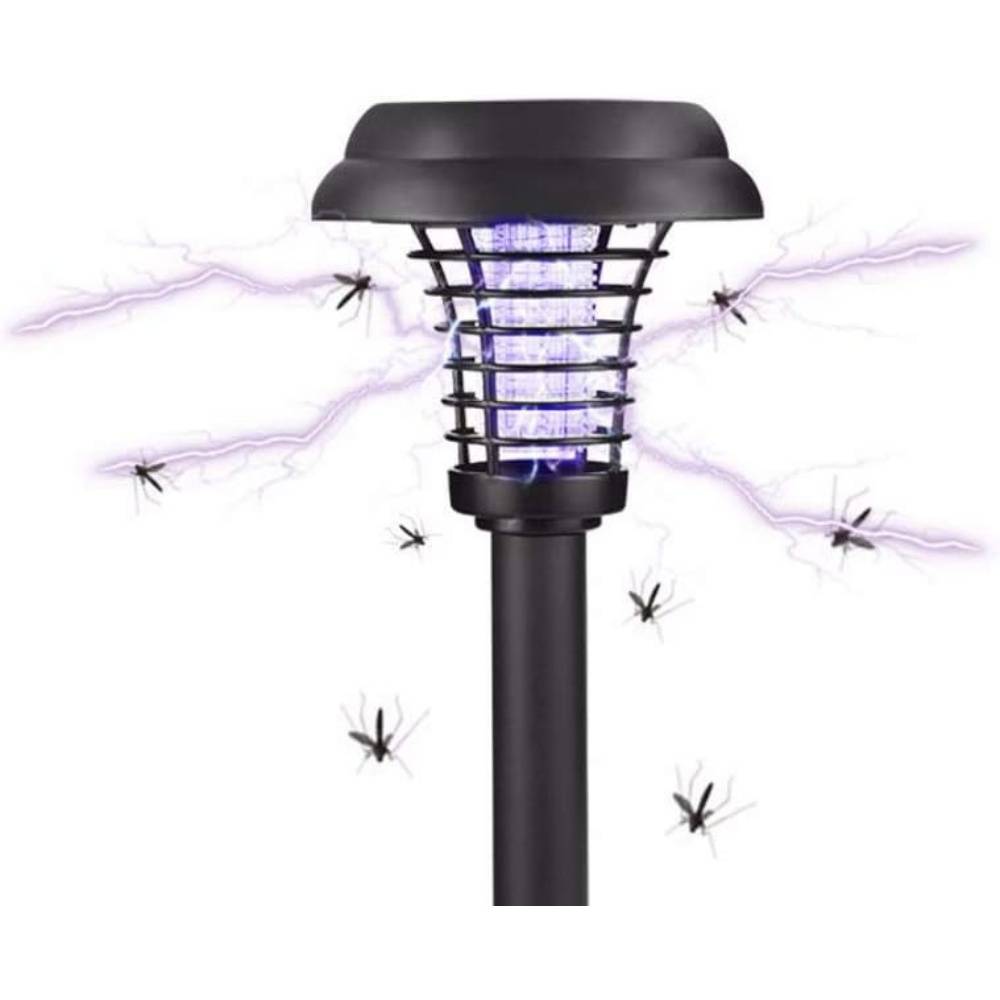 0 - Lampe solaire jardin 2-en-1 - Anti-moustiques lumière bleue + éclairage blanc - IP65 étanche - Image 1