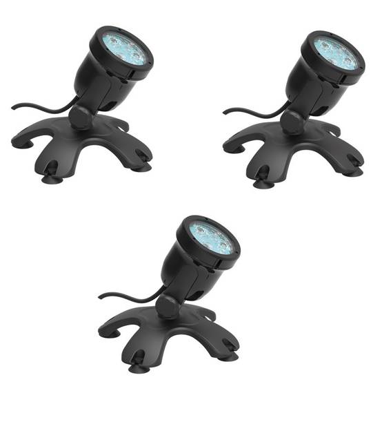 3 Spots Led Bassin 6W Immergeables. Éclairage Bassin De Jardins Et Piscine