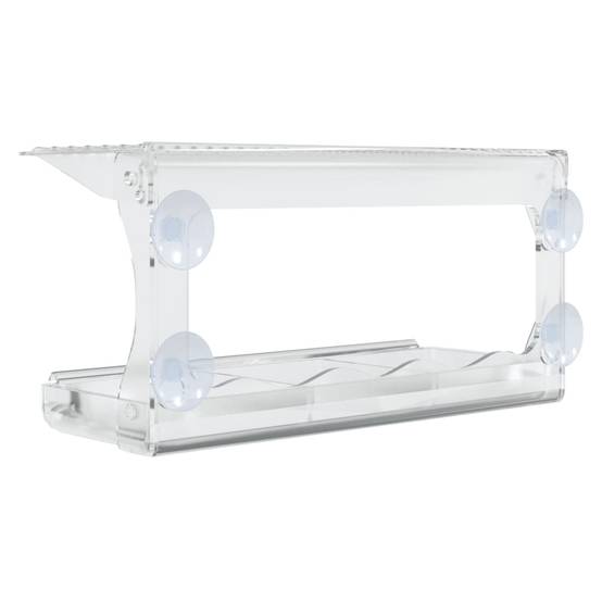 Lot de 2 Mangeoires de fenêtre pour oiseaux Acrylique transparent à ventouses – ComfortXL Pet Living - Image 6