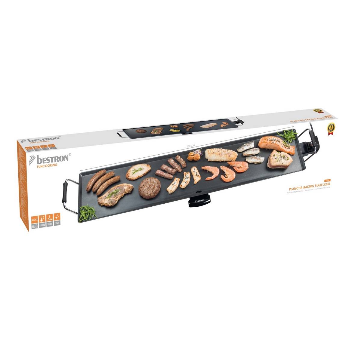 Plancha électrique 2000w 100x22cm ABP605 Bestron - Image 8