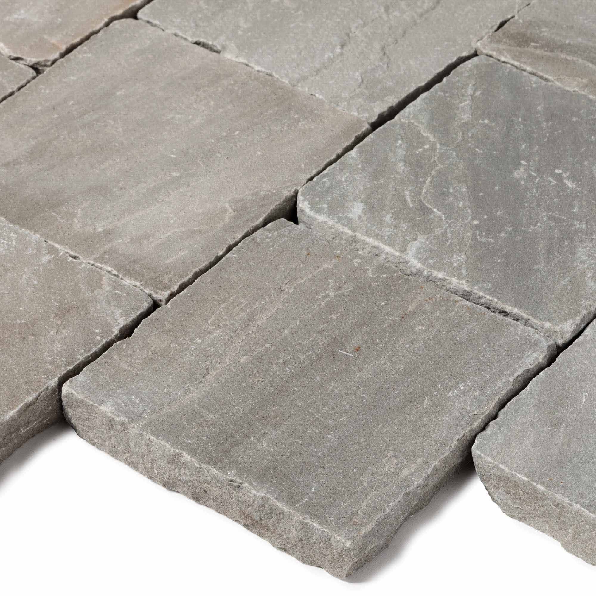 Pavé Grès Kandla Gris 14x14x2-2,5 cm (vendu au m² - 42 pavés/m²) - RO'MA NATURE - Image 7