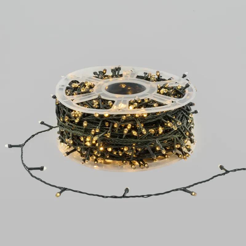 Lotti - Guirlande lumineuse 1000 LED Blanc Chaud 100m Convex 7mm IP44 8 jeux + fixe programmable Lotti - Image 4