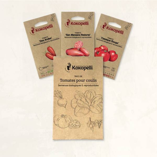 Tomates pour coulis - 3 sachets de graines bio à semer - Image 2