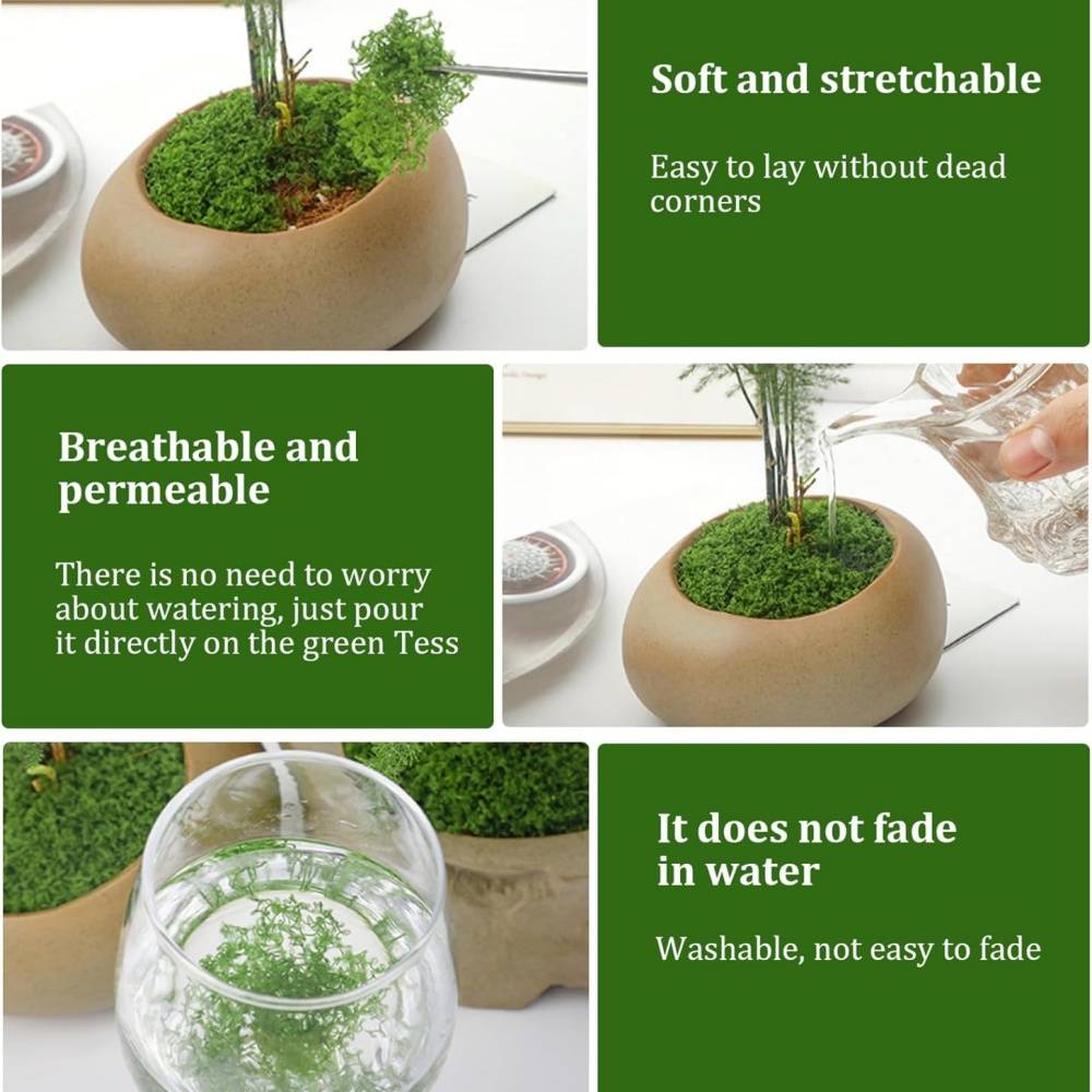 Mousse Artificielle 20g x 2 pour Décoration Jardin - Aspect Naturel et Sans Entretien - Lytech - Image 5