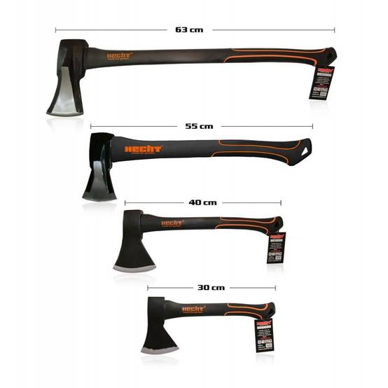 Hecht Set avec 4 Haches merlin a fendre Hachette 30-40-55-63 cm longue Nr.8 - Image 1
