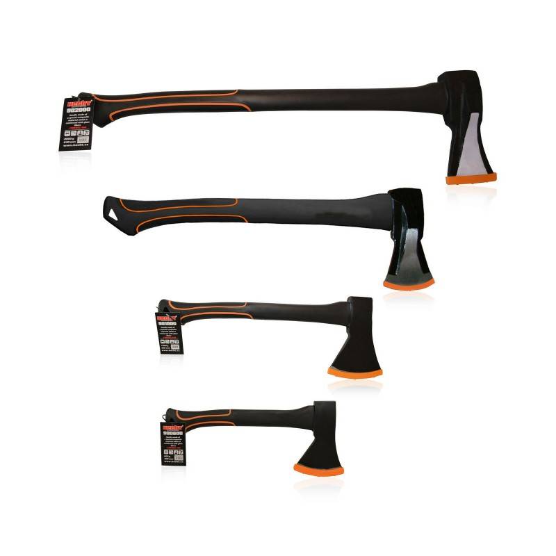 Hecht Set avec 4 Haches merlin a fendre Hachette 30-40-55-63 cm longue  Nr.8 - Image 2