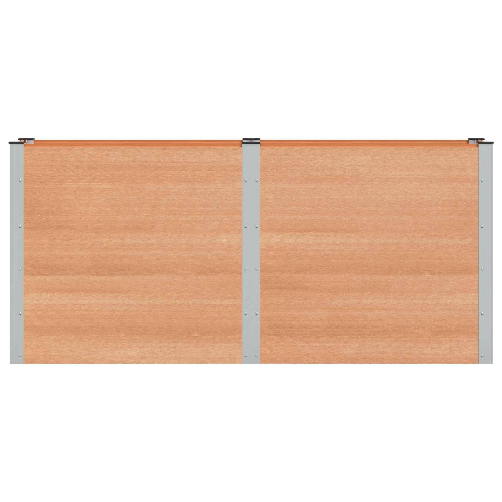 ComfortXL - Jardinière rectangulaire composite aluminium pour culture potagère fond ouvert marron 2m - ComfortXL Outdoor Living - Image 3